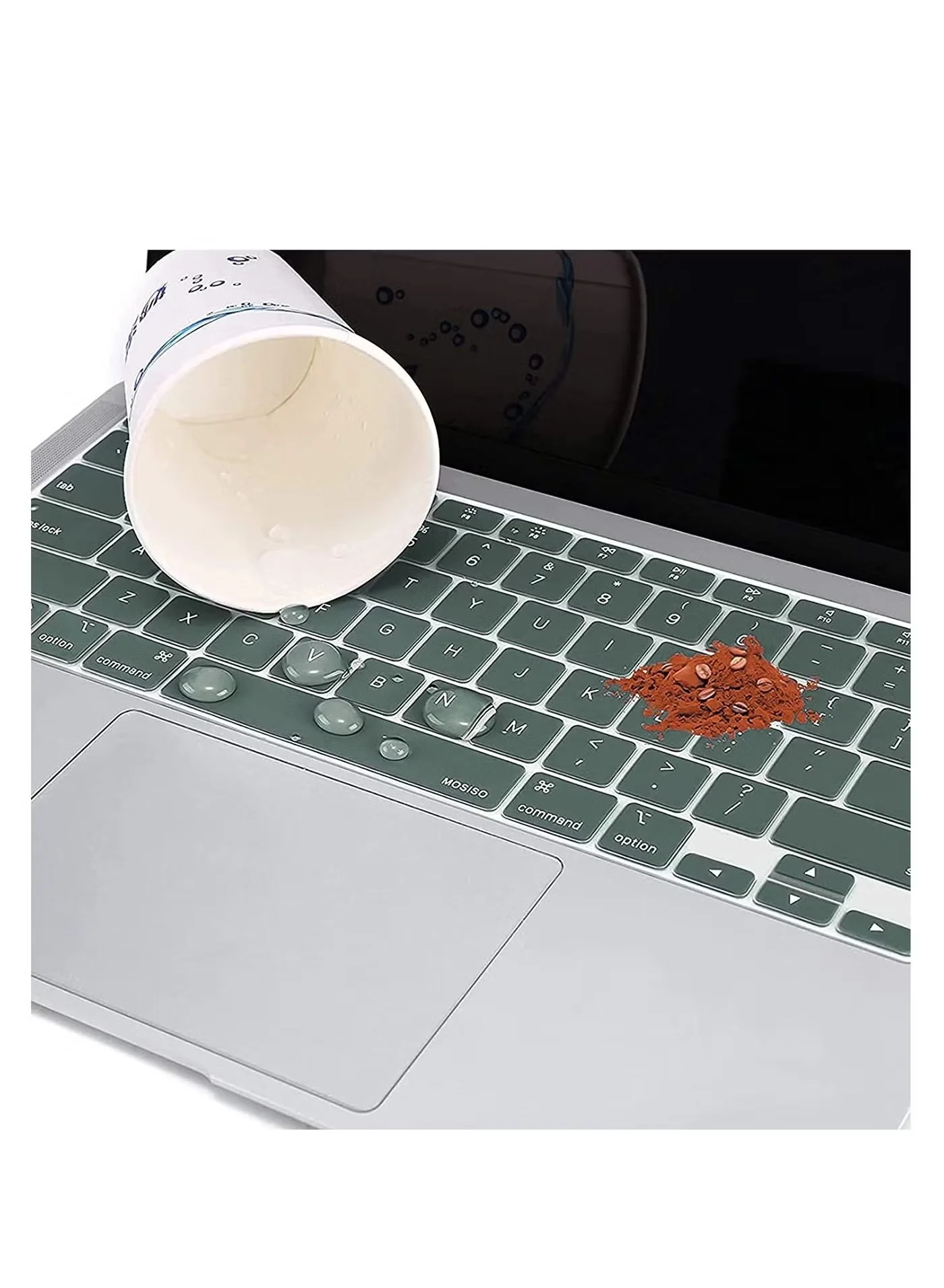 غطاء لوحة مفاتيح عربي Apple MacBook سيليكون للموديلات A2442 A2779 A2941 A2485 A2780 A2681 M2 M3 M4 - Image 1
