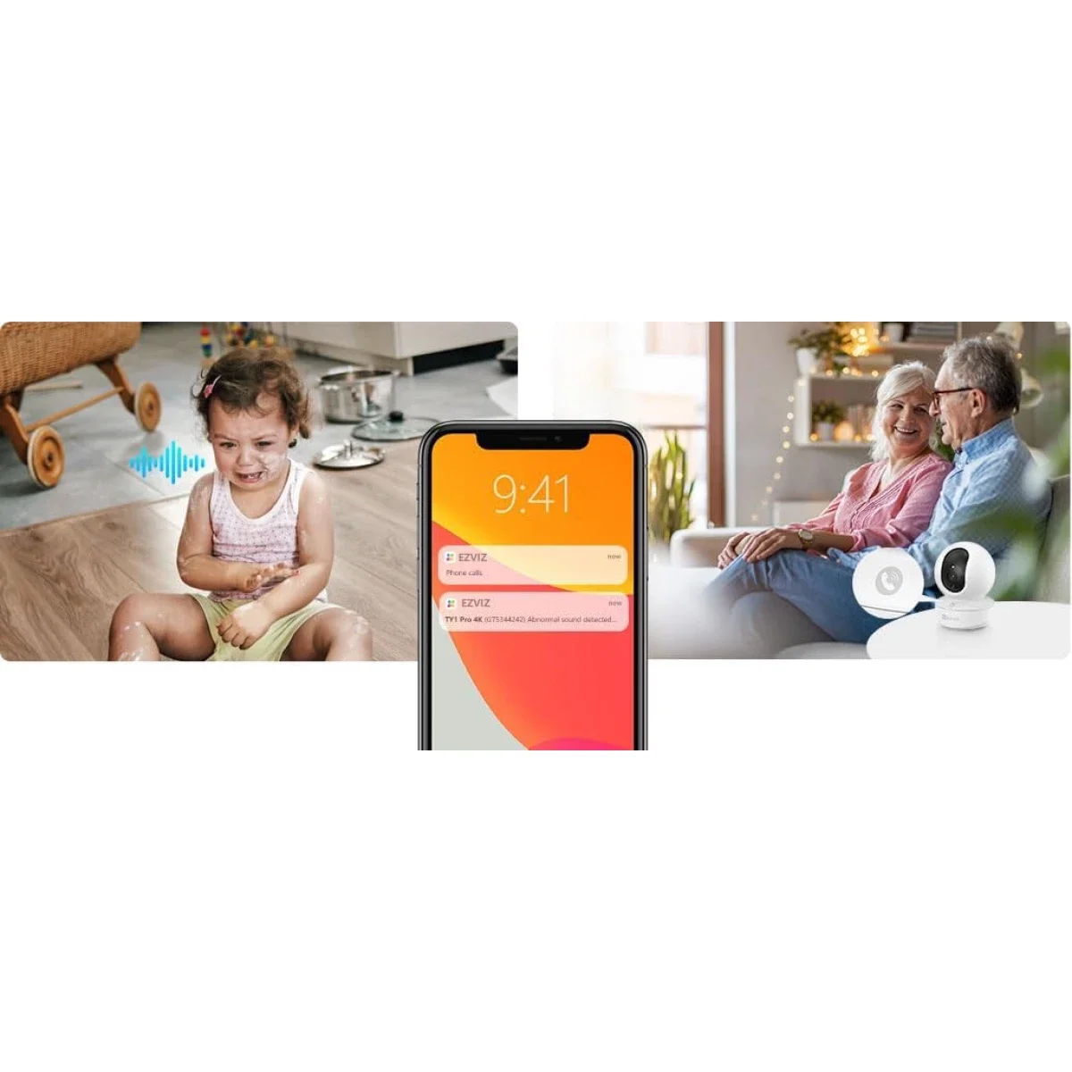 Ezviz TY1 Pro Smart Wi-Fi Pan & Tilt Indoor Camera with Color Night Vision - Thumbnail 4