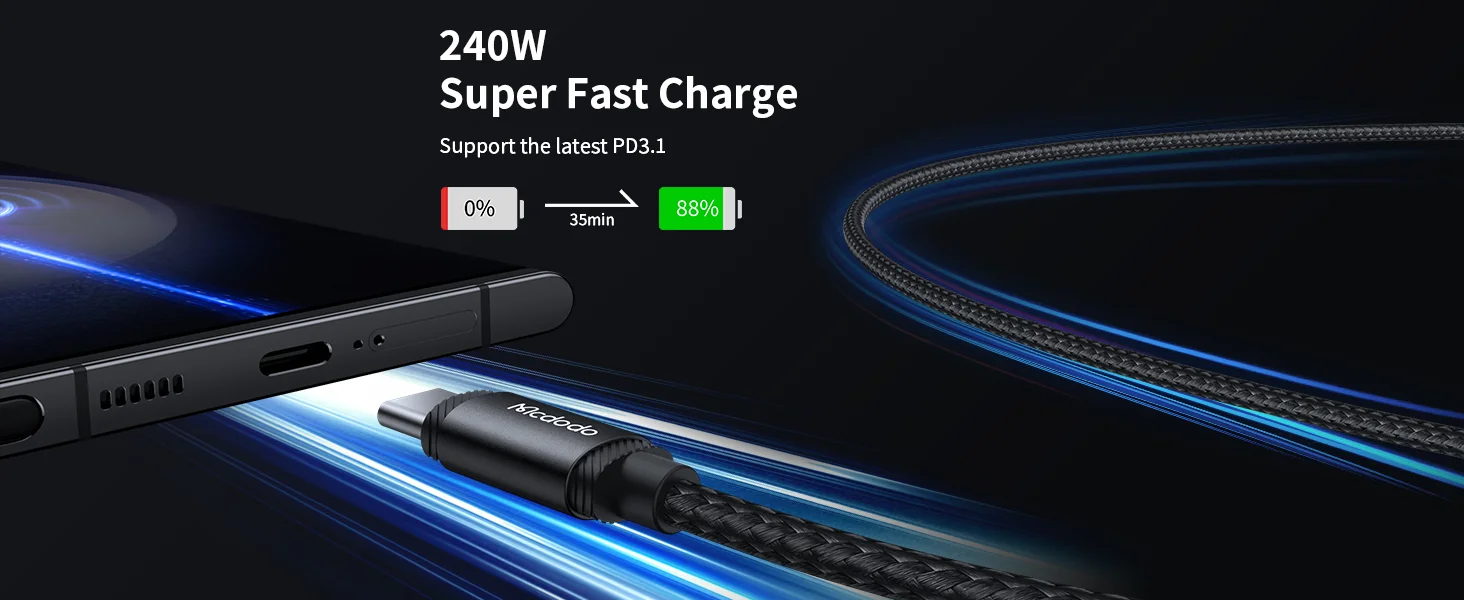 Mcdodo 100W USB-C to USB-C PD 3.1 Fast Charging Cable - Thumbnail 11