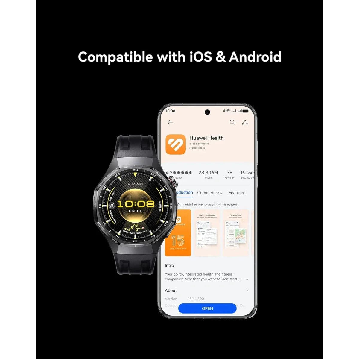 ساعة ذكية HUAWEI WATCH GT 6 Pro 46 مم GPS بشاشة AMOLED 1.47 إنش - بني - Image 7