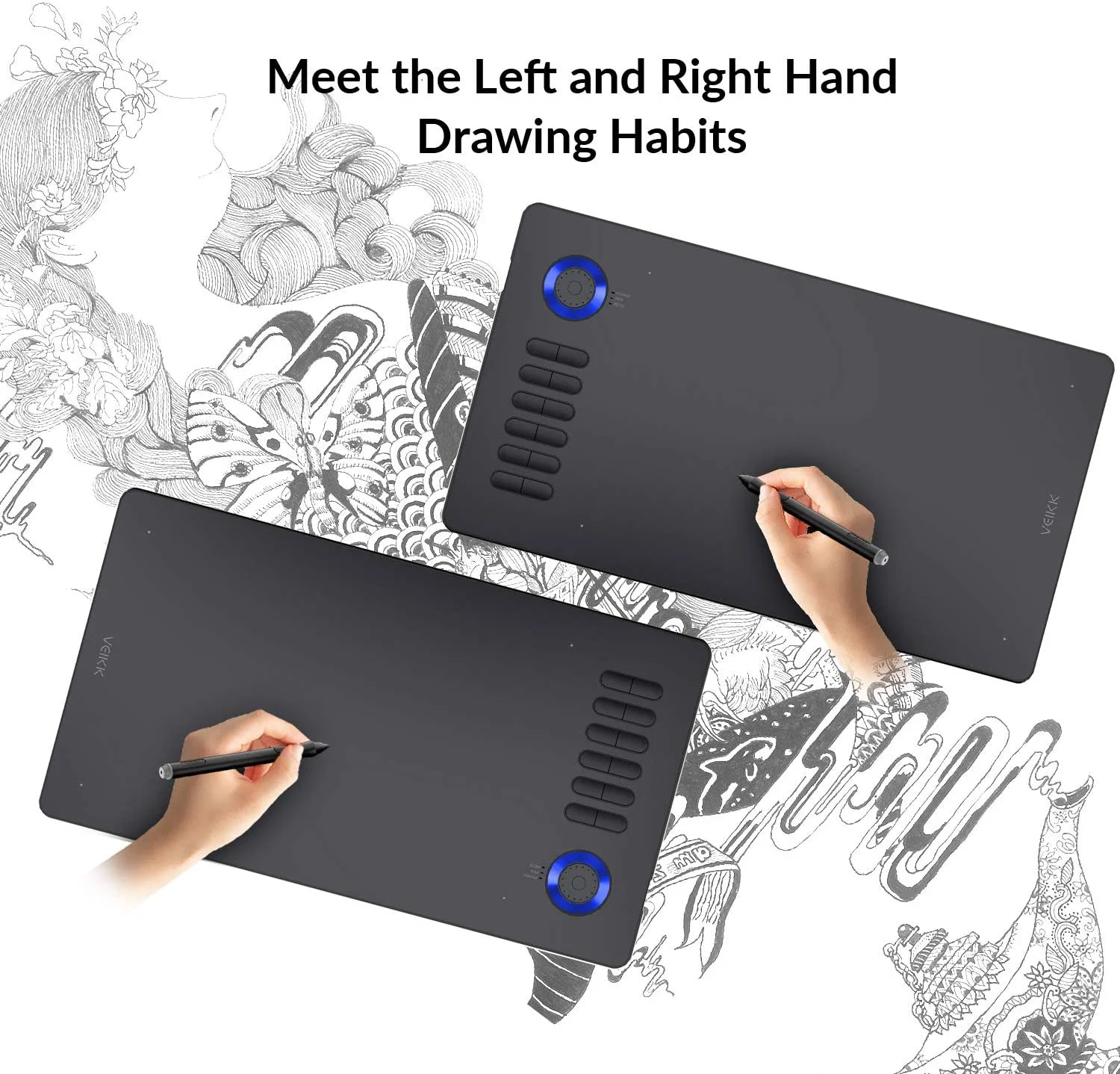 تابلت رسم VEIKK A15 Pro بمساحة 10 × 6 إنش وقلم بدون بطارية و12 زر اختصار - Image 4
