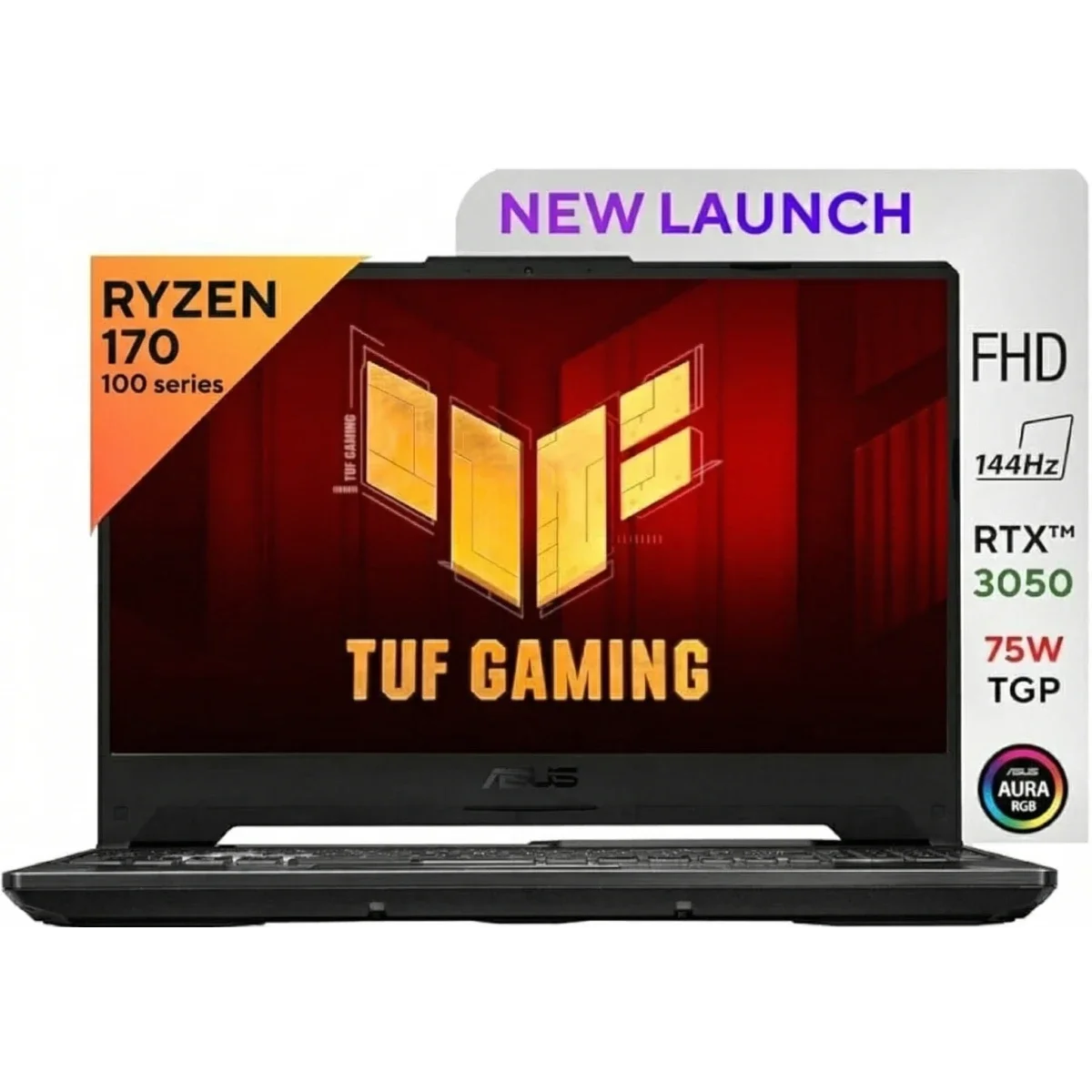 Asus TUF Gaming A15 FA506NCQ 15.6-inch FHD 144Hz Gaming Laptop Ryzen 7 170 RTX 3050 16GB RAM 512GB SSD Graphite Black