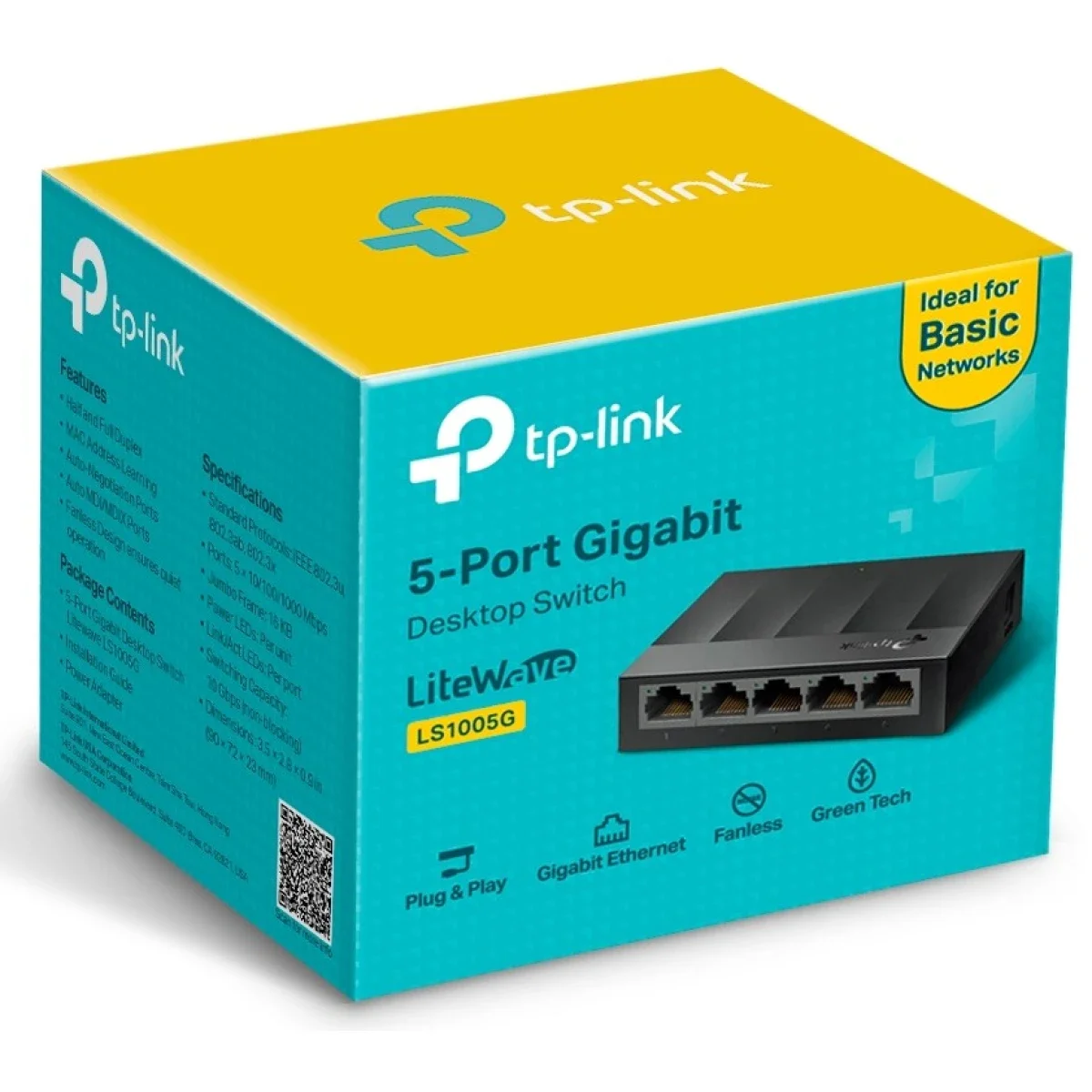 سويتش مكتبي TP-LINK LS1005G LiteWave غير مُدار جيجابت 5 منافذ - Image 1