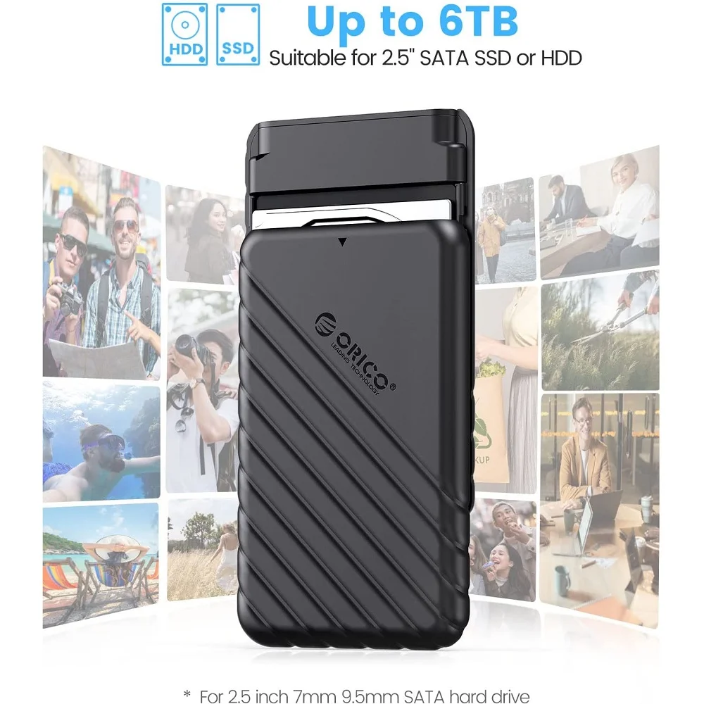 علبة هارد ORICO ORICO-25PW1-C3-BK-EP مقاس 2.5 إنش USB 3.1 Gen 1 Type-C - أسود - Thumbnail 5