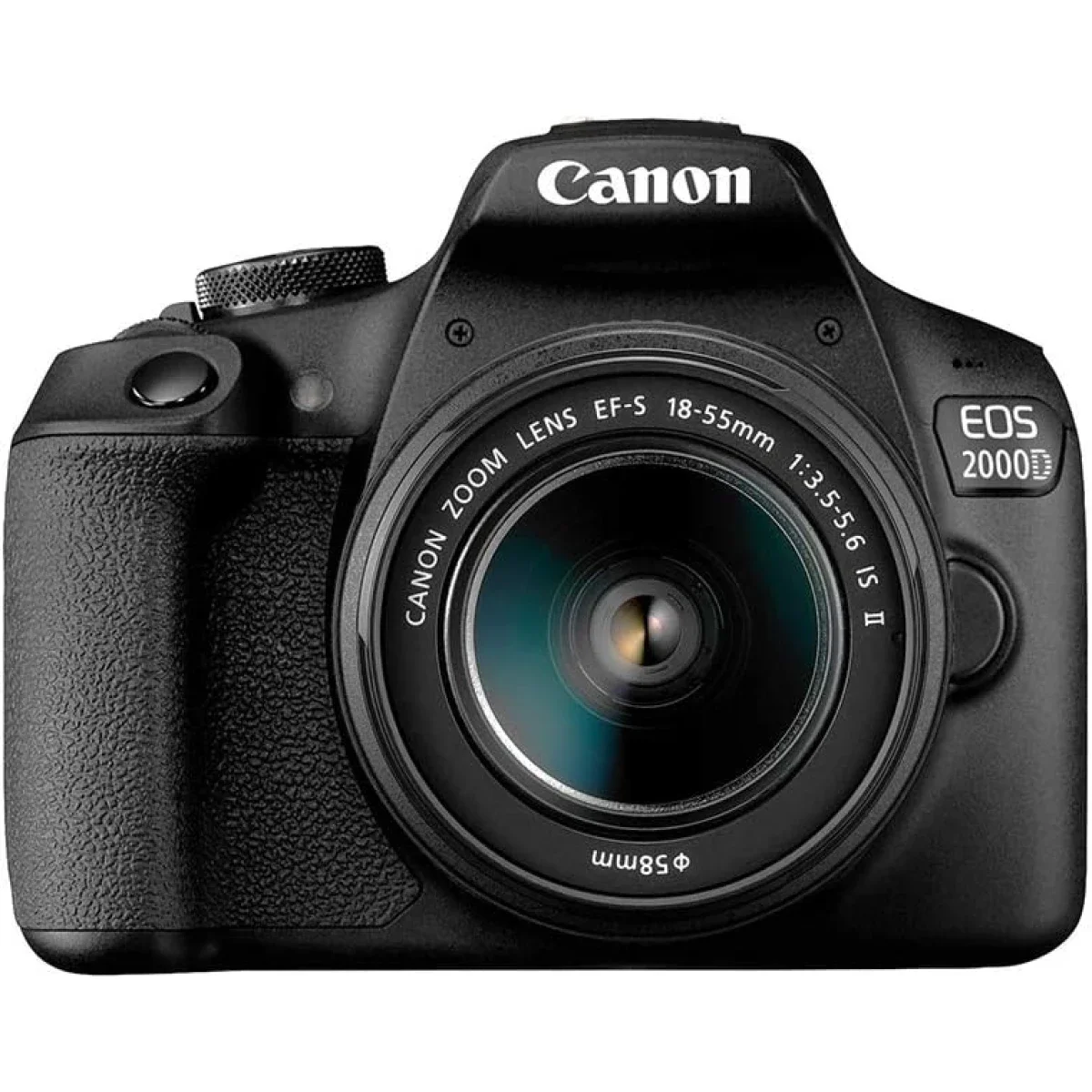 كاميرا Canon EOS 2000D DSLR بدقة 24.2 MP مع عدسة EF-S 18-55 مم IS II - أسود - Image 4