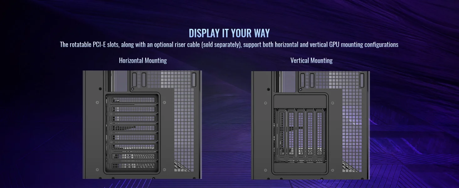 هيكل كمبيوتر Thermaltake View 600 TG فل تاور مع دعم رادياتير 420 مم و6.0 إنش LCD Panel Kit - Future Dusk - Image 20