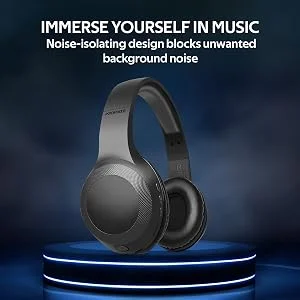 Promate LaBoca Wired & Wireless Bluetooth 5.0 Headphones with Deep Bass, MicroSD Playback, Built-In Mic and 5H Playtime - Black - Thumbnail 13