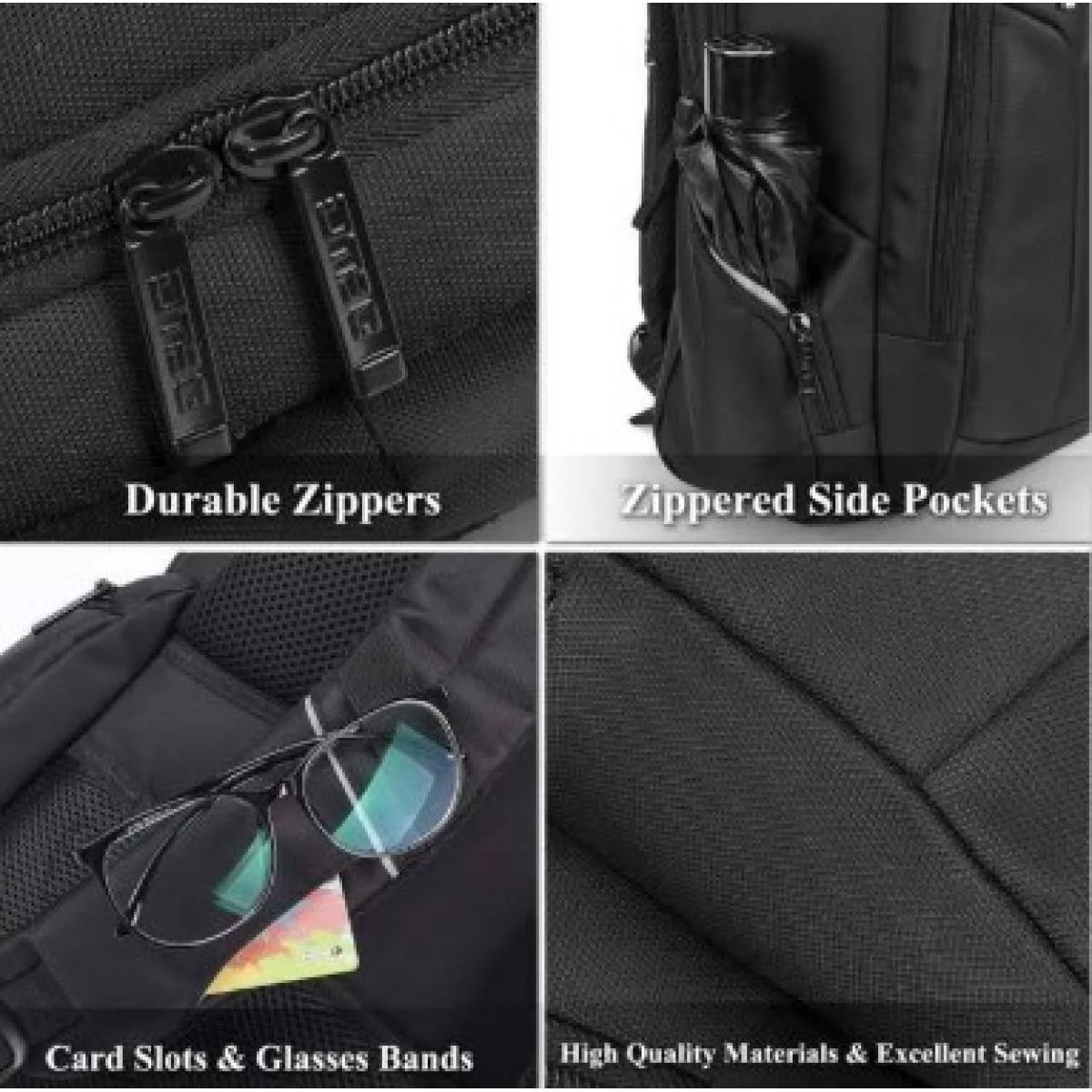 DTBG D8257W Water-Resistant Lightweight Laptop Bag with USB Charging Port for up to 17.3 Inch Laptops - Black - Image 8