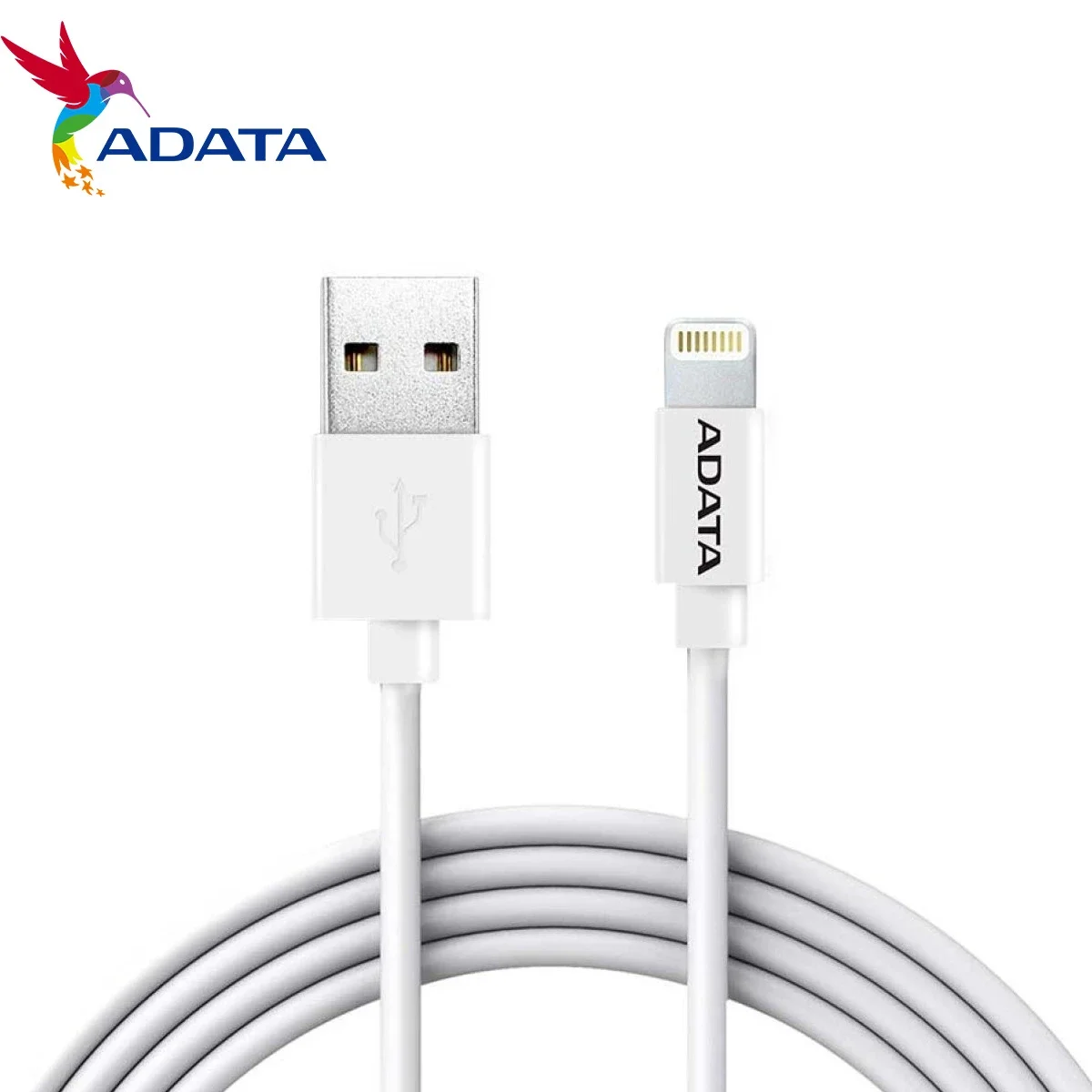 ADATA AMFIPL1MCWH MFi Certified Lightning Cable for iPhone and iPad, White