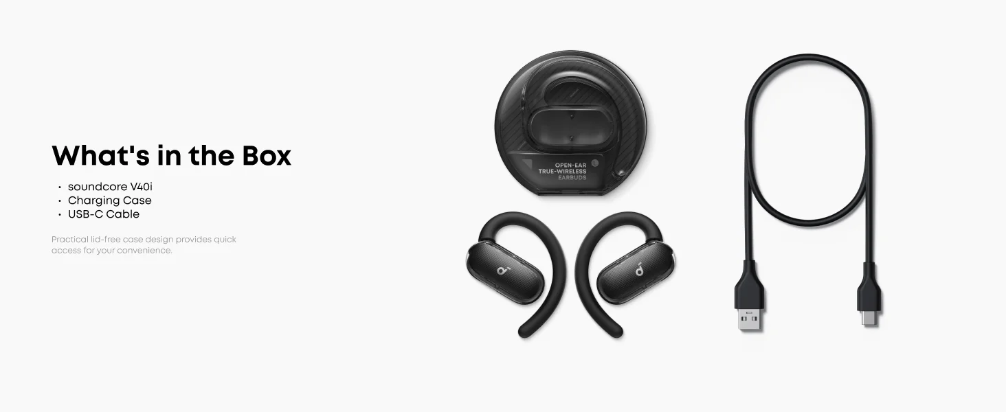 سماعات مفتوحة الأذن Anker Soundcore V40i بتقنية Bluetooth 5.4 ووقت تشغيل 21 ساعة - أسود - Image 26