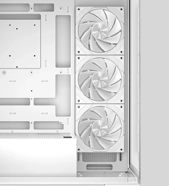 هيكل كمبيوتر DeepCool CG580 4F بانورامي ATX ميد تاور مع 4 مراوح مثبتة مسبقًا، أبيض - Image 11