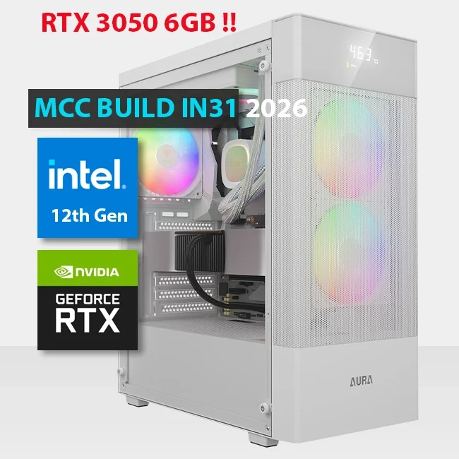 MIDAS IN31-26 Gaming PC Build with Intel Core i5-12400F and RTX 3050 6GB