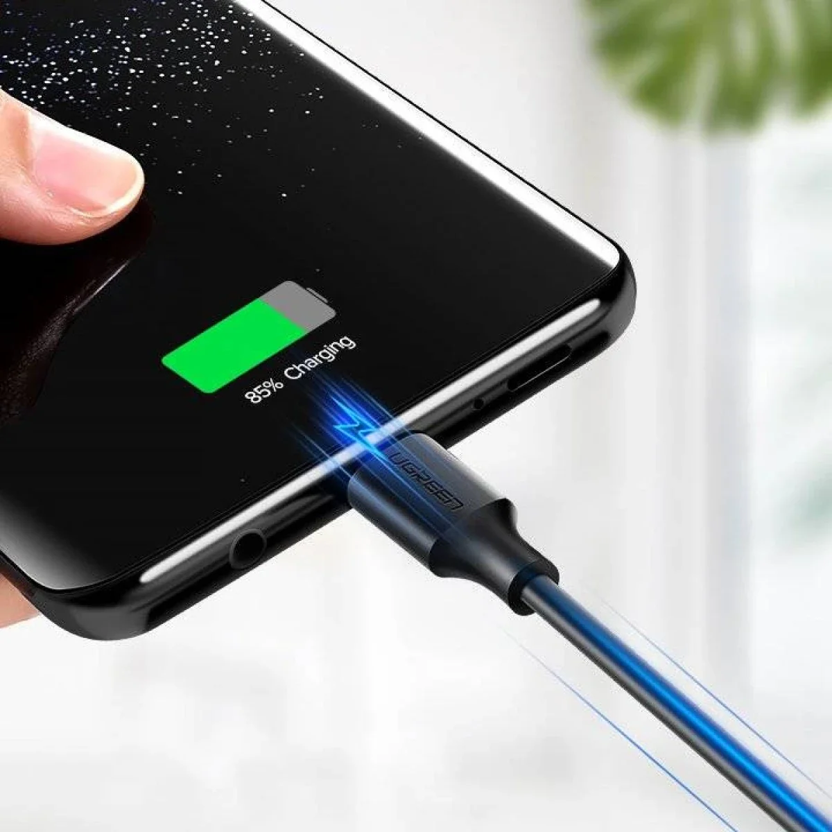 Ugreen US287 USB-A to USB-C Cable 3A 480Mbps 1.5m Black - Thumbnail 3