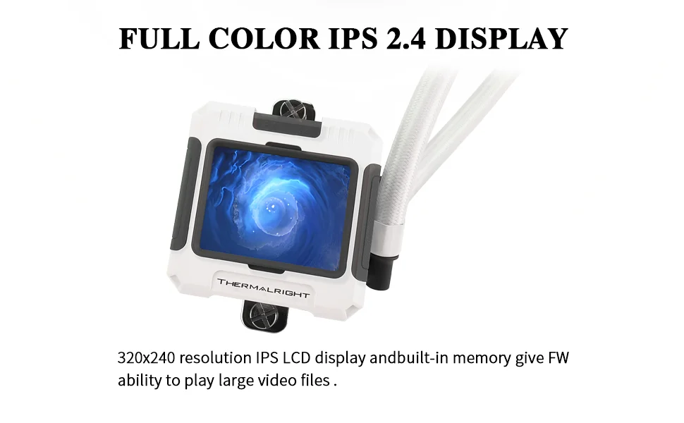 مبرد سائل للمعالج Thermalright Frozen Warframe 360 White ARGB AIO مع شاشة LCD - Image 9
