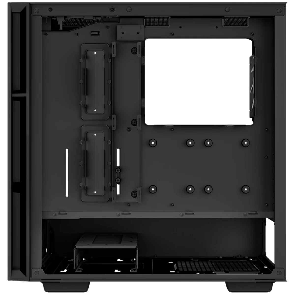 هيكل كمبيوتر DeepCool CH560 Digital ميد تاور بتدفق هواء عالٍ مع 3x140mm + 1x120mm مراوح ARGB وشاشة عرض مزدوجة الحالة - أسود - Image 8
