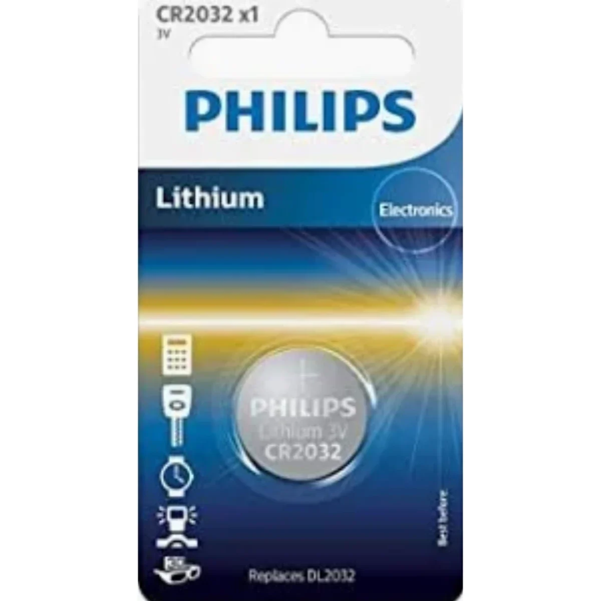 بطارية عملة ليثيوم Philips CR2032 بجهد 3 فولت