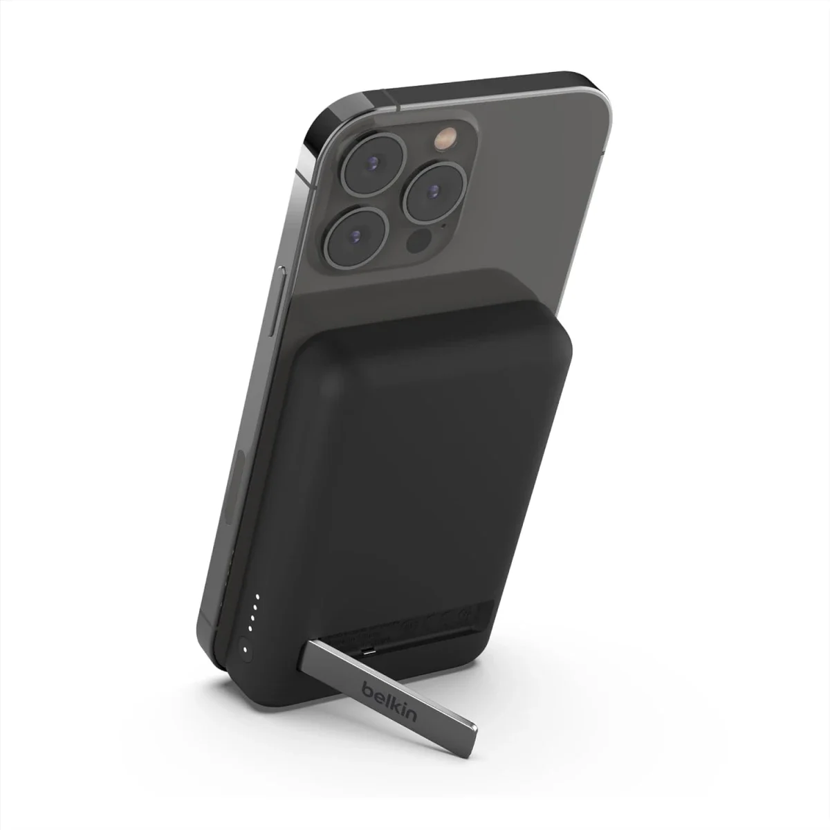 Belkin BoostCharge 5000mAh MagSafe Wireless Power Bank 7.5W with Kickstand - Black - Image 4
