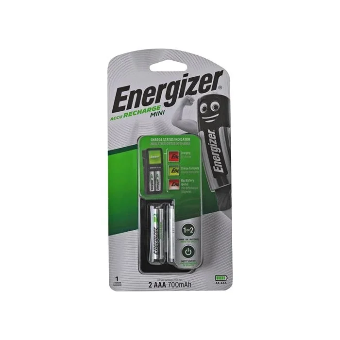 شاحن بطاريات Energizer ACCURECHARGE Mini AA/AAA مع بطاريتين AAA - Image 2