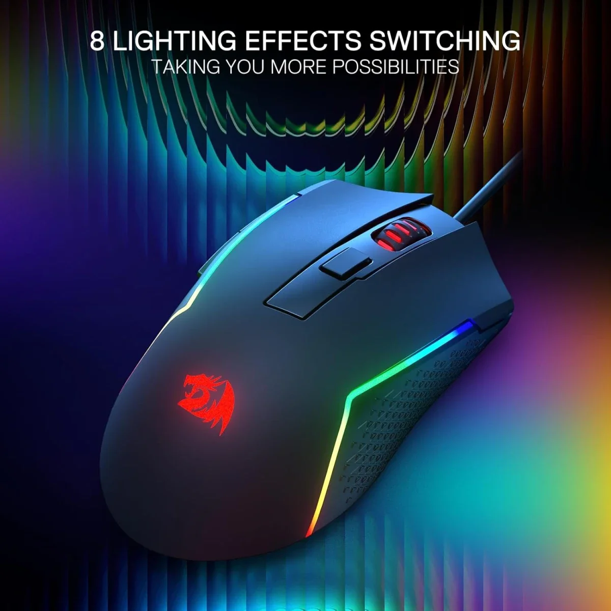 ماوس ألعاب سلكي Redragon M616 RGB بدقة 10000 DPI و6 أزرار قابلة للبرمجة - Thumbnail 5