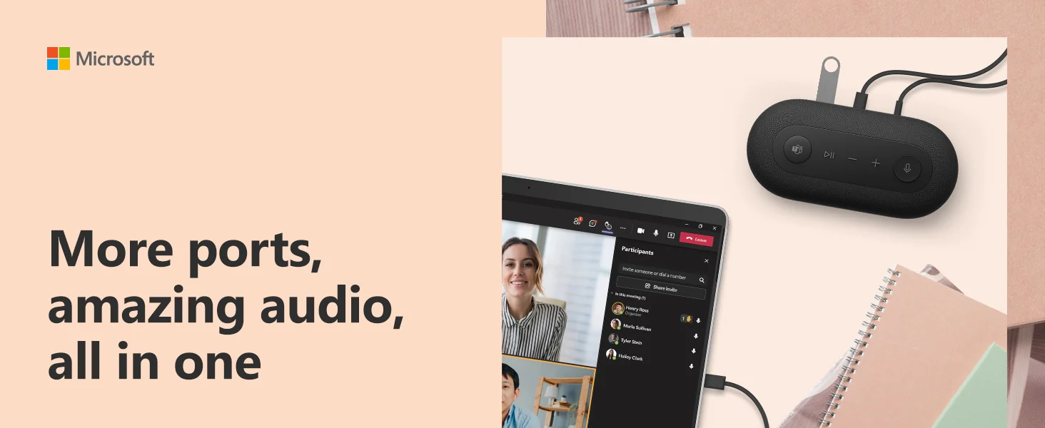 Microsoft Audio Dock Speakerphone Dock with Dual Display Support and Teams Certification - Image 7