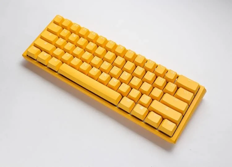 كيبورد عاب ميكانيكي مضيء Ducky One 3 SF Yellow Mini 60% QUACK