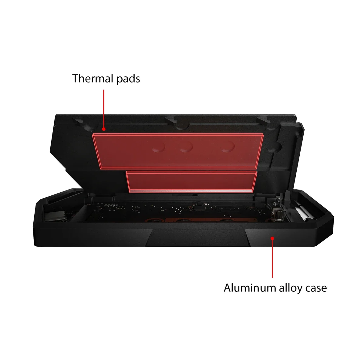 Asus ROG Strix Arion Aluminum M.2 NVMe SSD Enclosure, USB 3.2 Gen 2 Type-C, 10 Gbps, Protective Holder and Dual Cables - Image 5