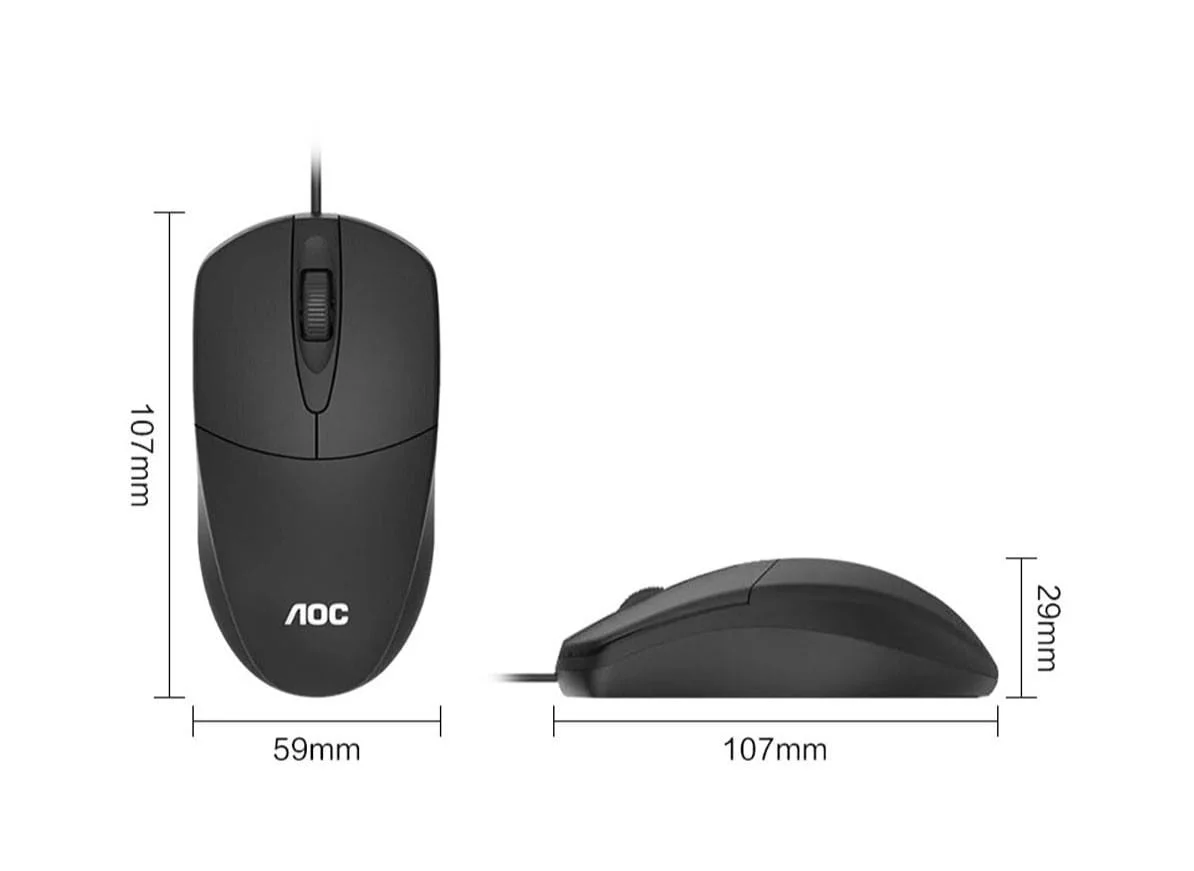 ماوس AOC MS121 سلكي USB بمستشعر ضوئي - Image 10