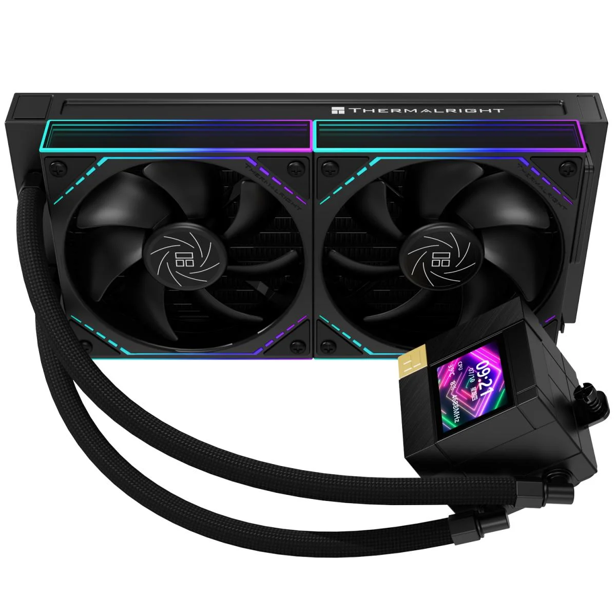 مبرد سائل للمعالج Thermalright Core Matrix 240 Vision ARGB أسود 240 مم مع شاشة LCD 2 إنش - Image 3