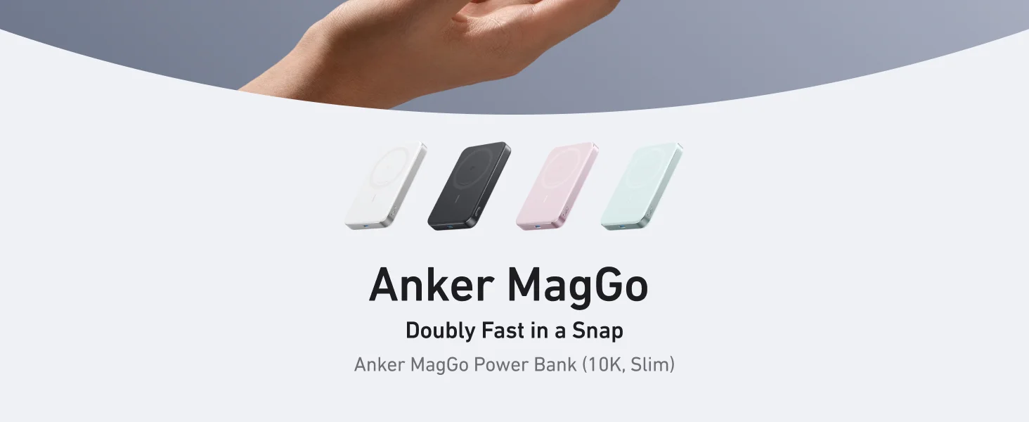 Anker MagGo Ultra-Slim 10,000mAh Qi2 Magnetic Power Bank 15W White - Thumbnail 7