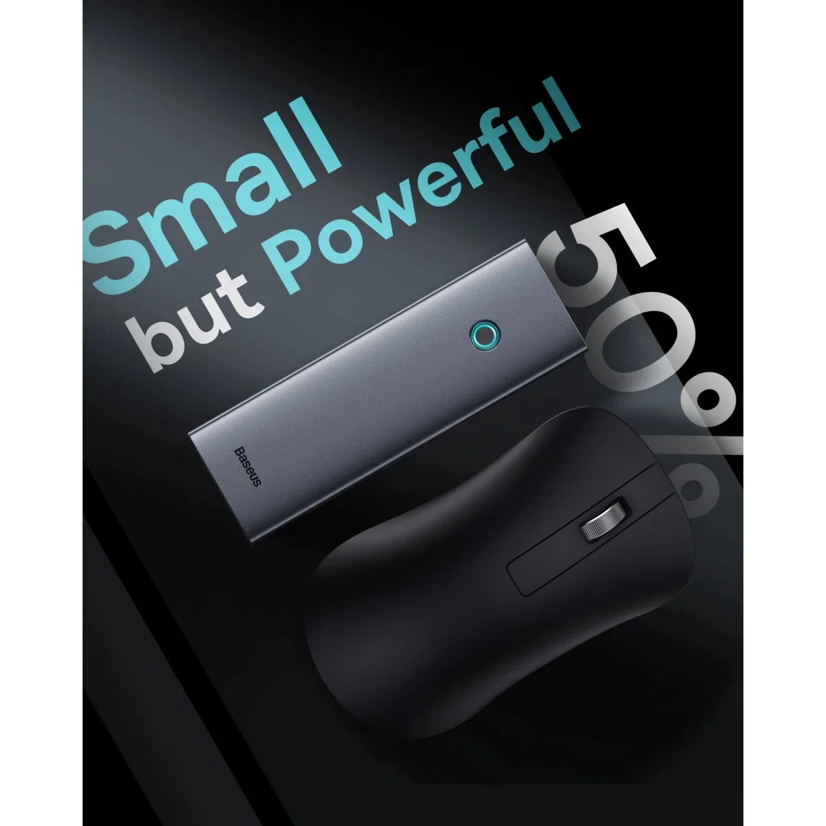 Baseus PortalJoy Series 7-Port Triple-Display USB-C Hub with 4K HDMI, VGA, USB & PD - Space Grey - Image 3