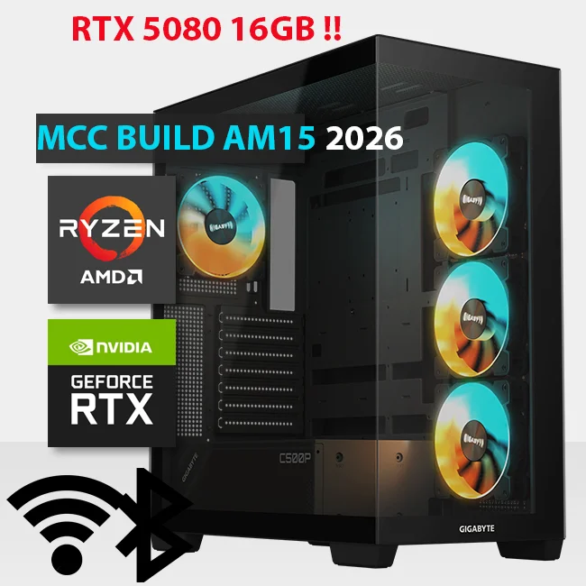 AMD MIDAS Gaming PC Build AM15-26 Ryzen 7 9850X3D RTX 5080 32GB RAM 1TB SSD - Thumbnail 2