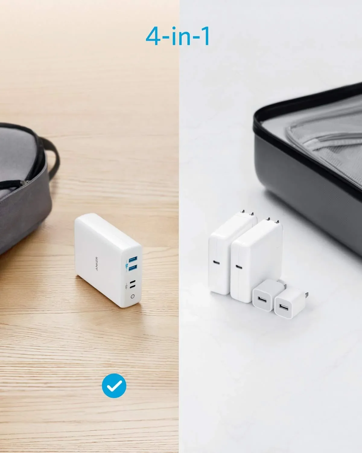 Anker PowerPort Atom PD 4 100W 4-Port USB-C Charging Station White - Thumbnail 12