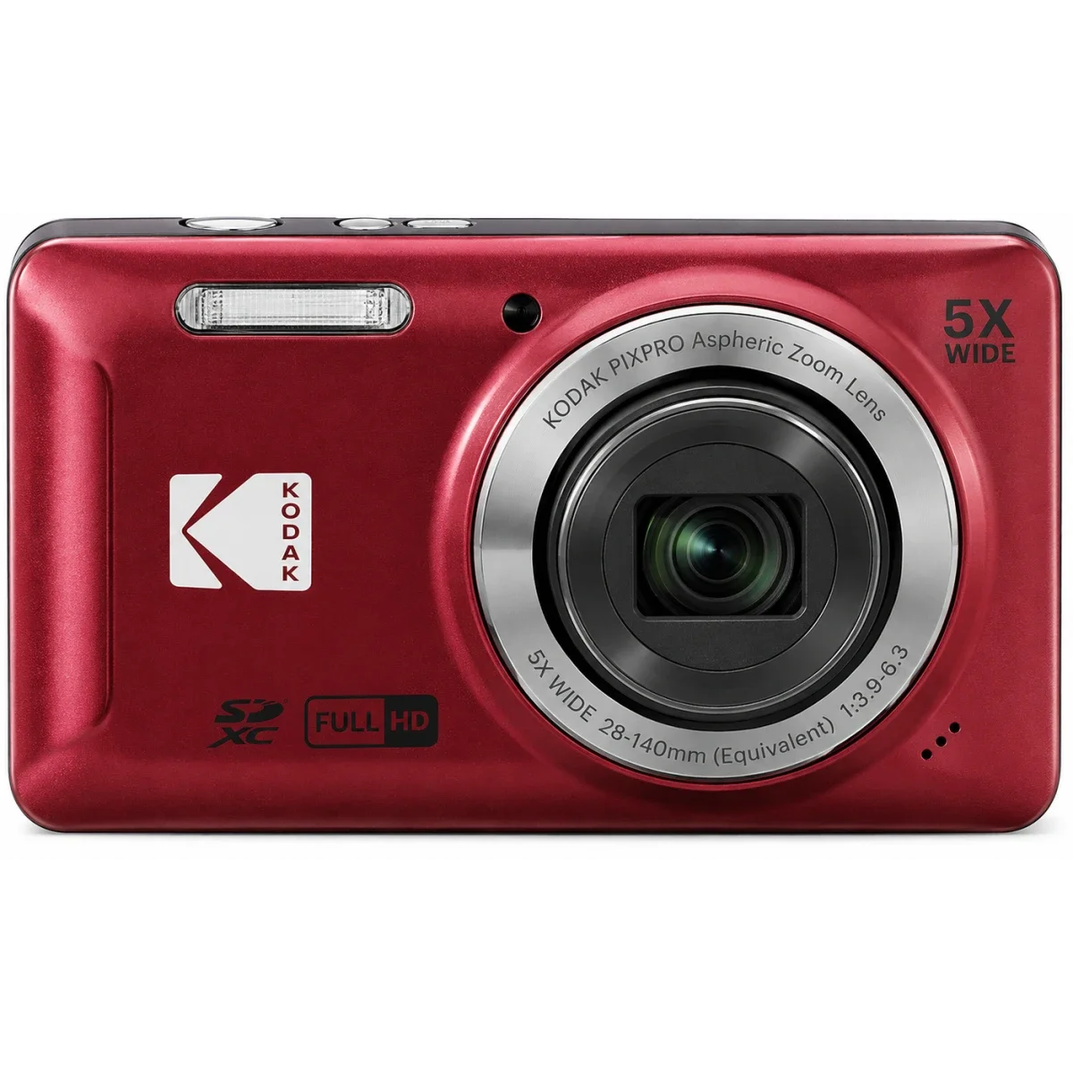 كاميرا رقمية Kodak PIXPRO FZ55 بدقة 16MP وزوم بصري 5x حمراء - Thumbnail 2