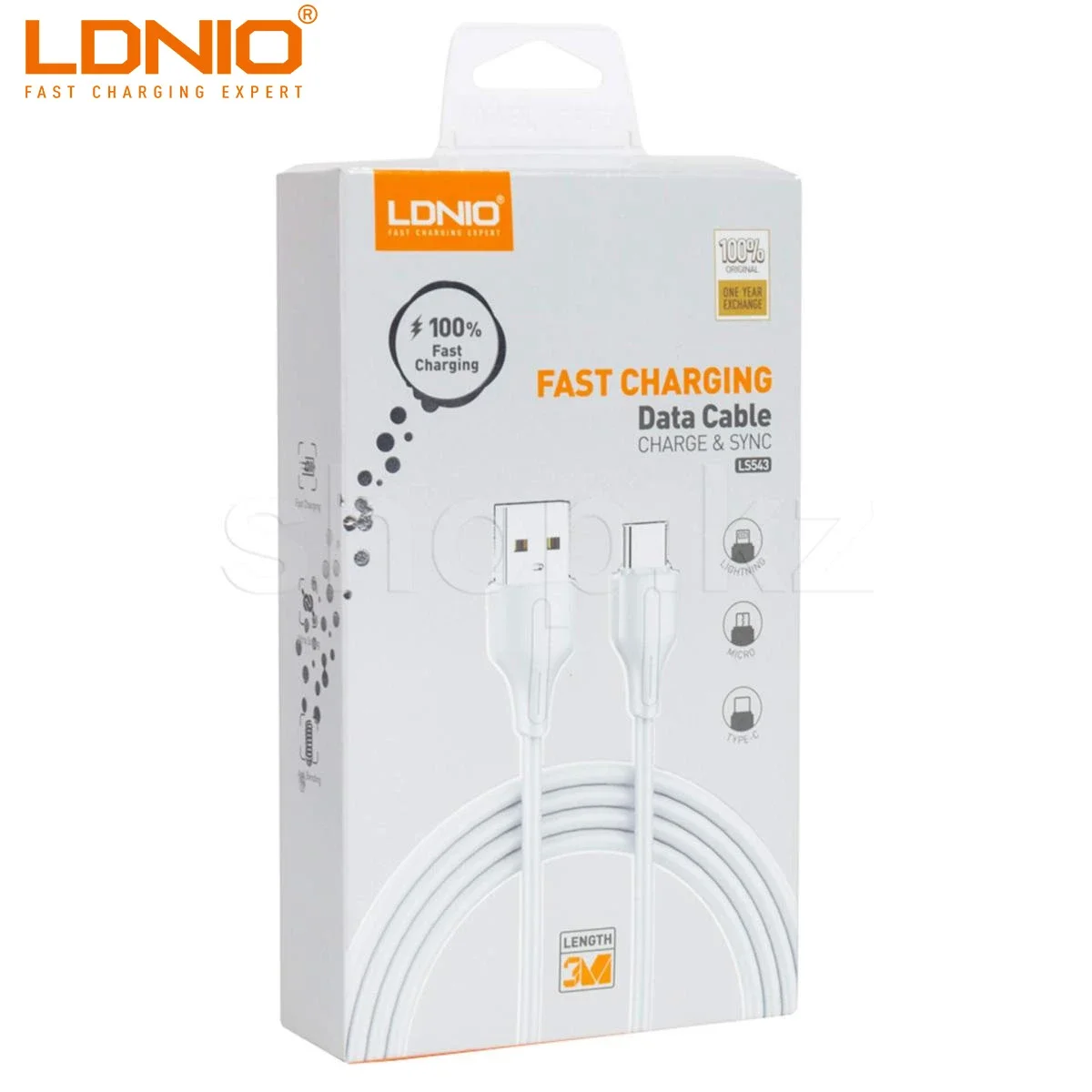 LDNIO LS543 USB Data Cable for iPhone 300cm