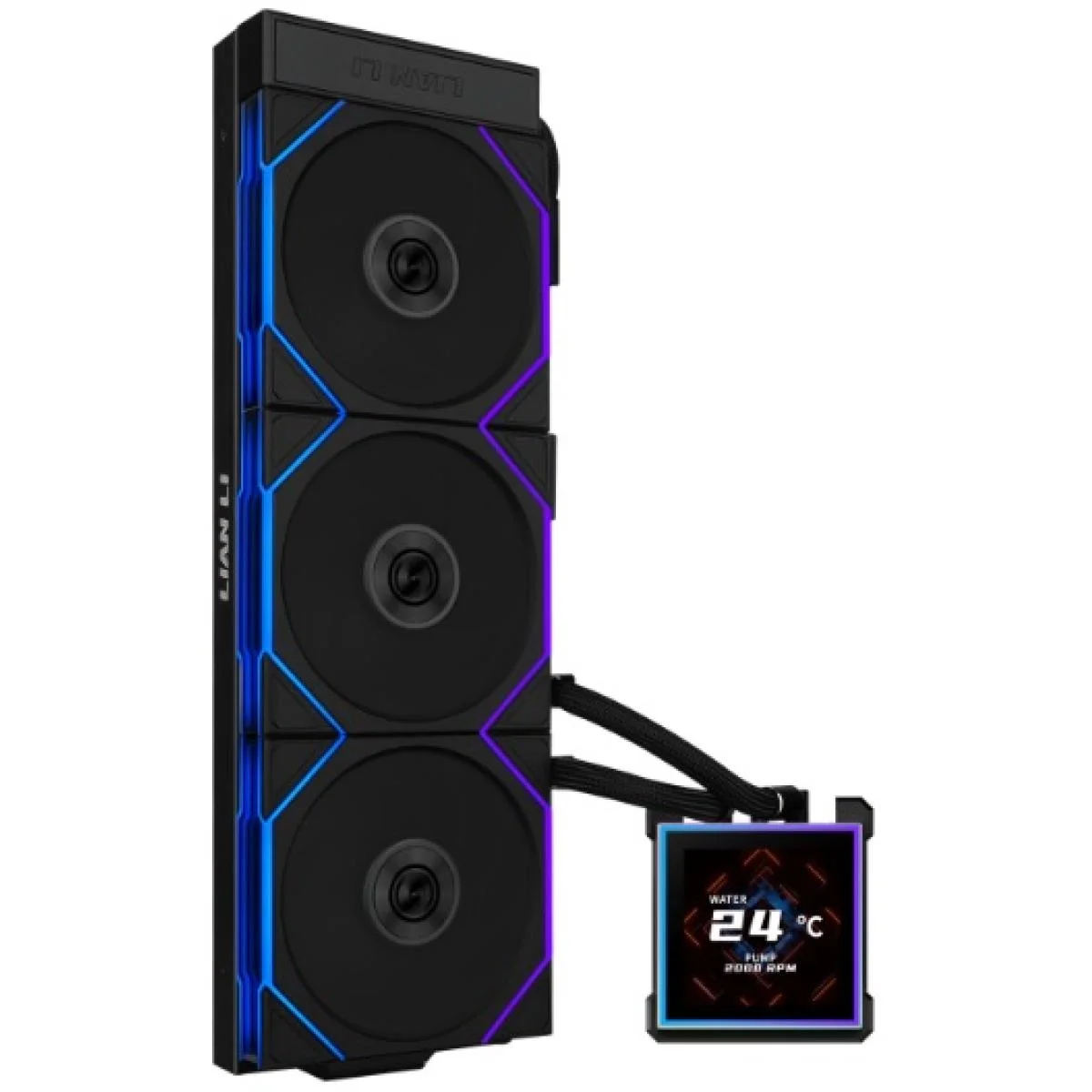 مبرد سائل للمعالج LIAN LI HydroShift II LCD-S 360 أسود ARGB بشاشة IPS 3.4 إنش