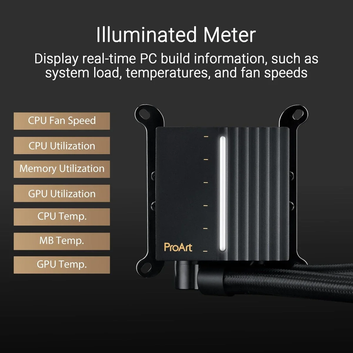 مبرد معالج مائي Asus ProArt LC 360 براديتر 360 مم و3 مراوح Alphacool 120 مم PWM بسرعة 3000 RPM - Image 5
