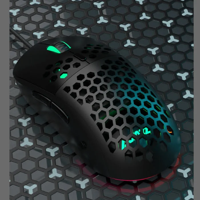 AJAZZ AJ380R Wired Gaming Mouse – Black – 12400 DPI – 220 IPS - Image 3