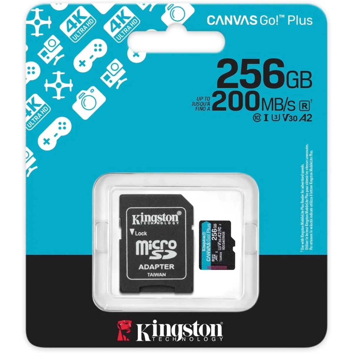 كرت ذاكرة Kingston Canvas Go! Plus microSDXC 256GB بسرعة تصل إلى 200MB/s - Image 2