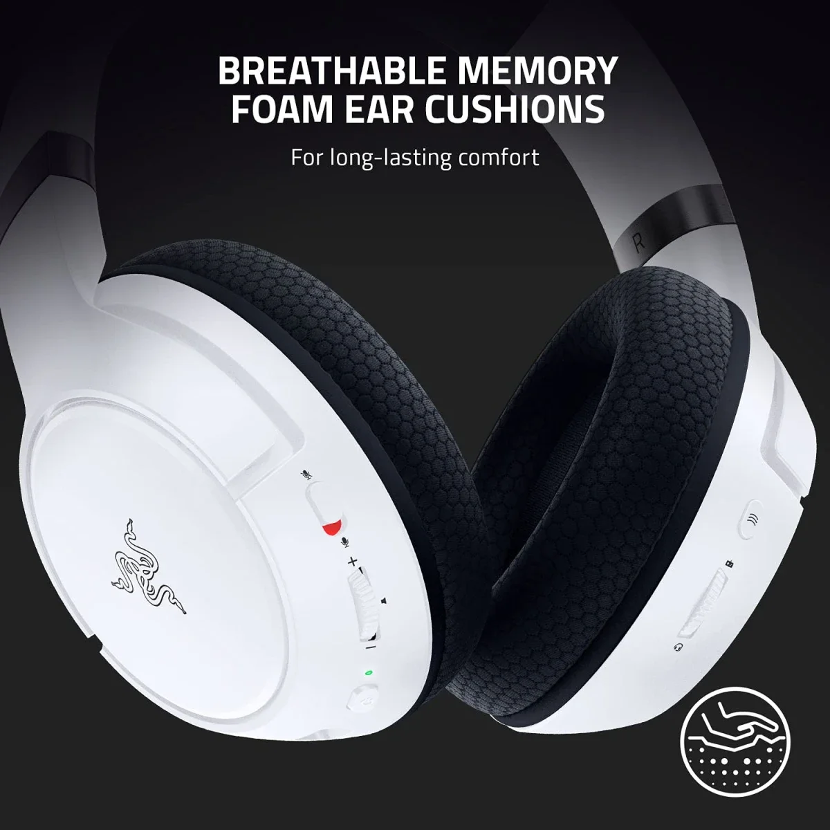 Razer Kaira X Wired Gaming Headset for PlayStation with TriForce 50mm Drivers Black/White - Thumbnail 5
