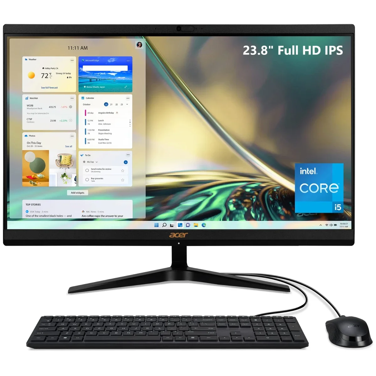 Acer Aspire C24-1700 All-in-One Desktop 24-inch FHD Intel Core i5-1235U 8GB RAM 512GB SSD Black