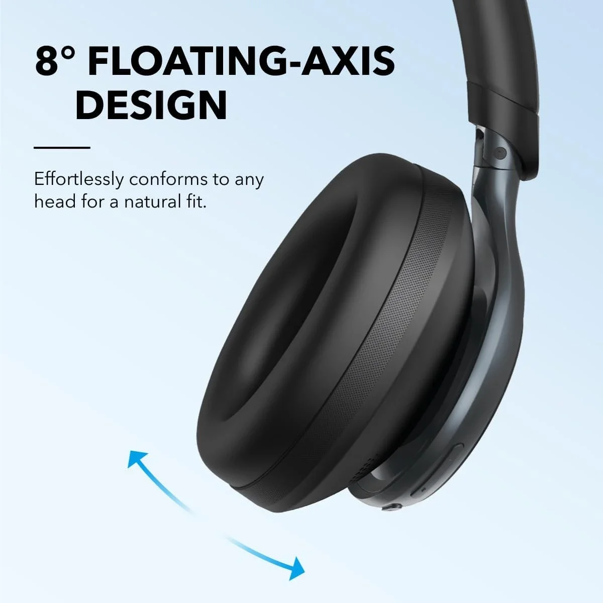 Anker Soundcore Space One ANC Wireless Headphones, LDAC, Bluetooth 5.3, Black - Thumbnail 4