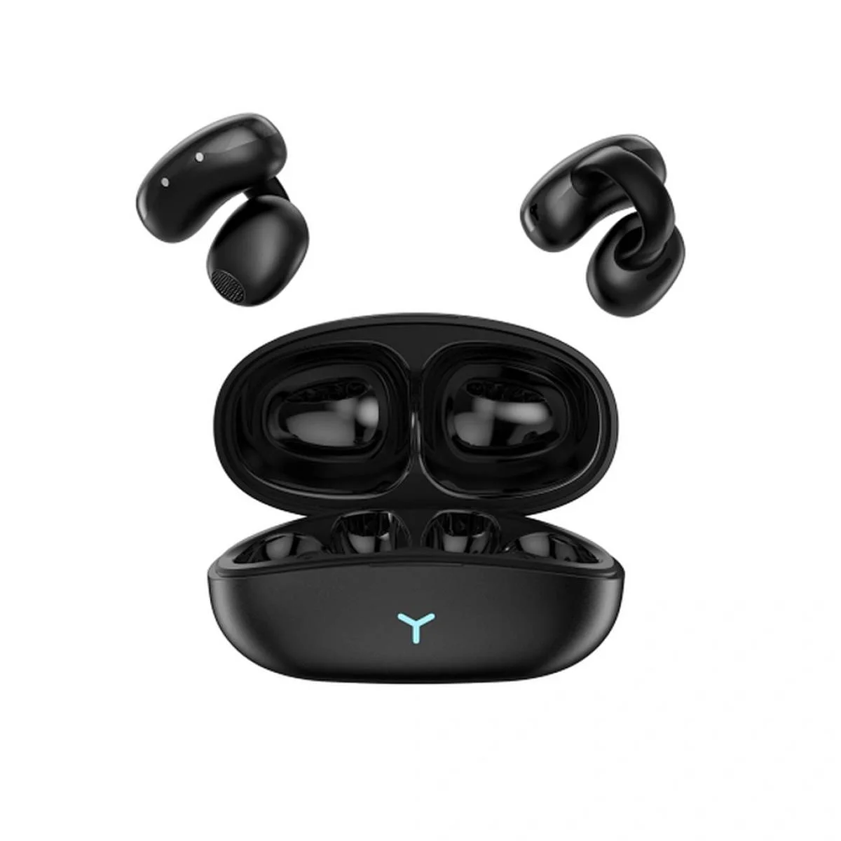 سماعات WiWU T17 لاسلكية Bluetooth 5.2 مع علبة شحن - أسود