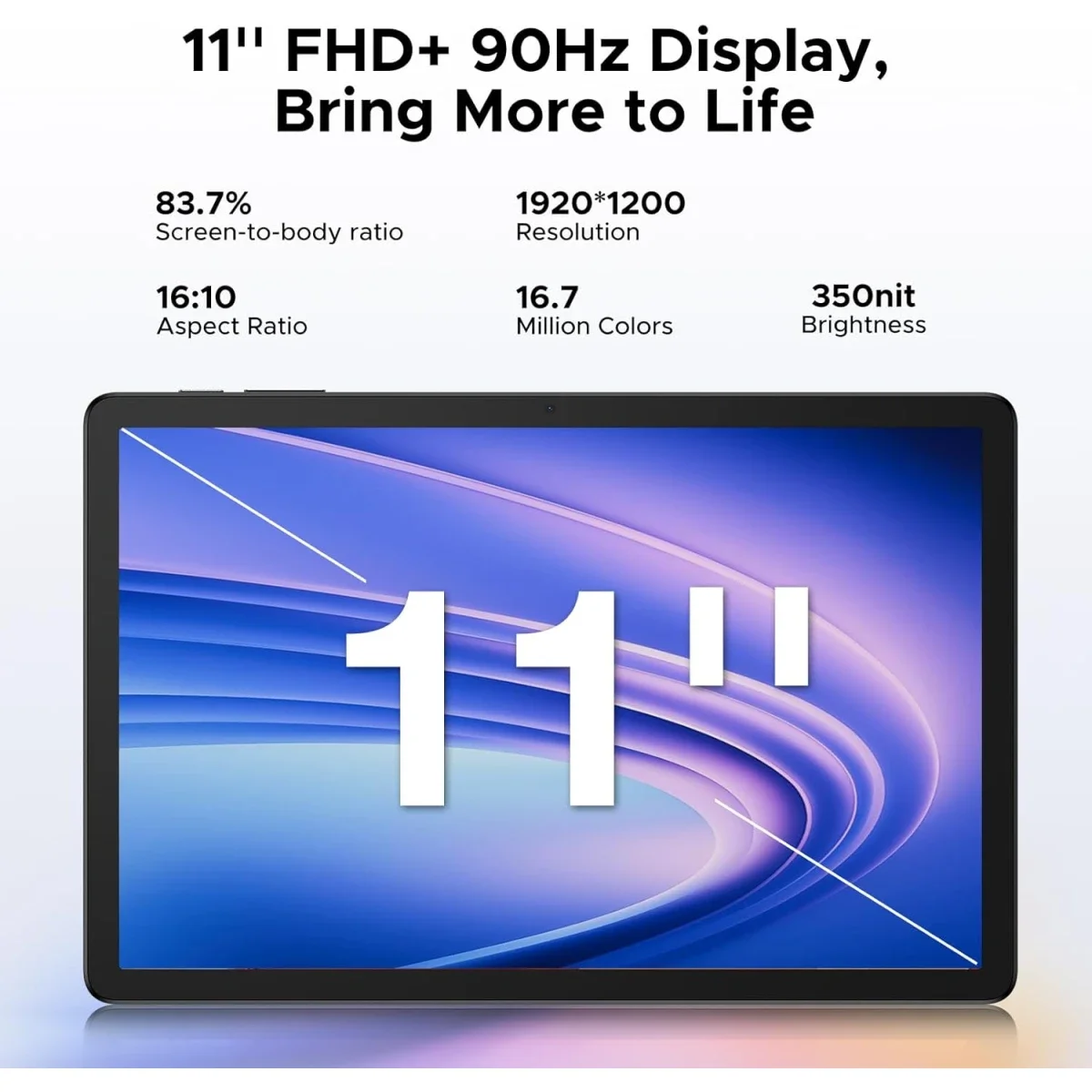 جهاز لوحي DOOGEE Tab G6 Plus VIB Edition بشاشة 11 إنش LTE وذاكرة 8GB وسعة 256GB، أسود - Thumbnail 5