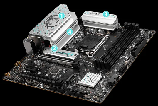 لوحة أم MSI B760M GAMING PLUS WIFI 6E mATX DDR5 مع PCIe 4.0 و2x M.2 - Image 10