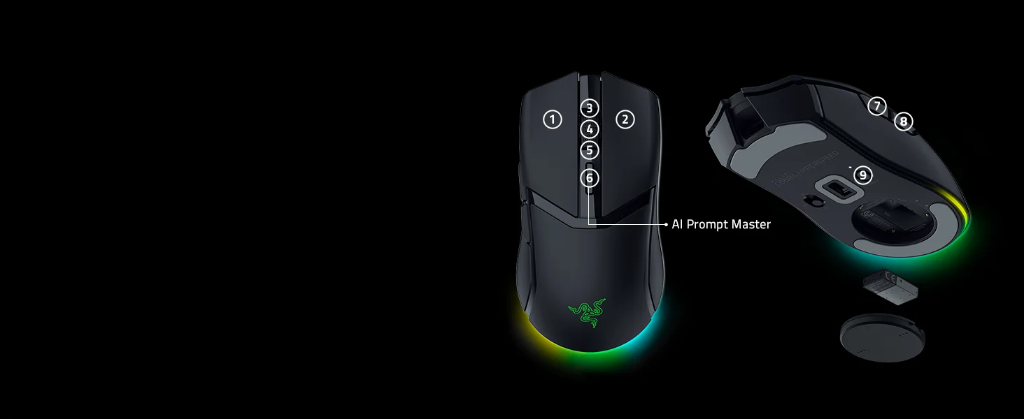 ماوس ألعاب Razer Cobra HyperSpeed لاسلكي بمستشعر 26000 DPI - Thumbnail 15