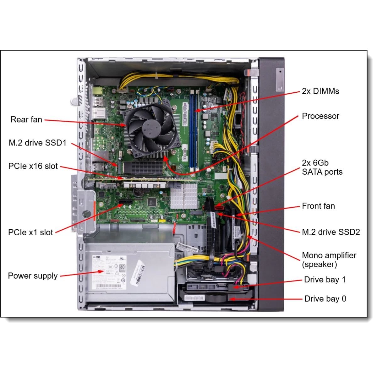 Lenovo ThinkSystem ST45 V3 Tower Server with AMD EPYC 4344P, 32GB DDR5 RAM and 2x 480GB Enterprise SSD - Thumbnail 2