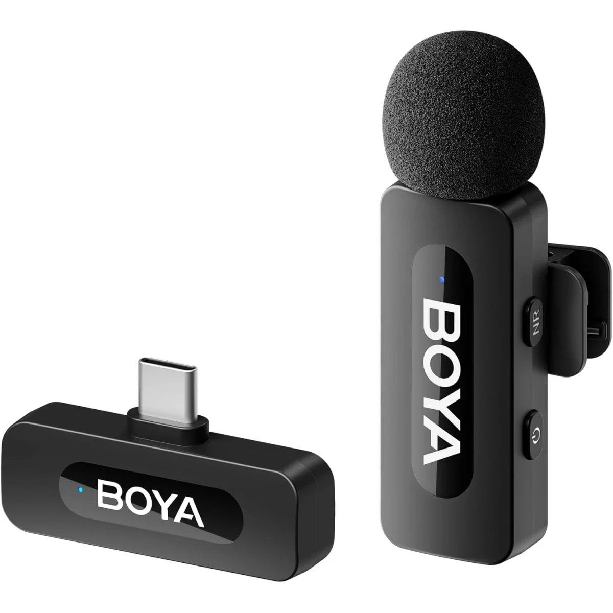 ميكروفون Boya BY-V10 لاسلكي متعدد الاتجاهات 2.4GHz لأجهزة USB-C، أسود
