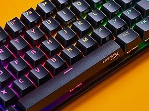 كيبورد ألعاب HyperX Alloy Origins 65 ميكانيكي بمفاتيح حمراء خطية وإضاءة RGB - Thumbnail 10