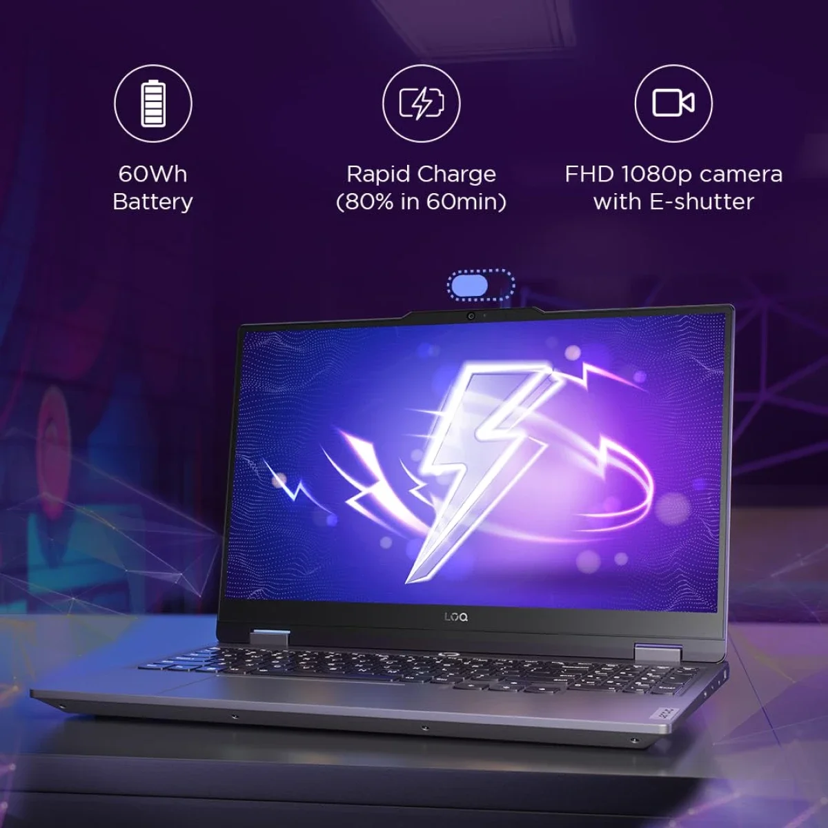 Lenovo LOQ 15IRX9 Gaming Laptop, 13th Gen Intel Core i5-13450HX, RTX 3050 6GB, 15.6-Inch FHD IPS 144Hz, Luna Grey - Image 13