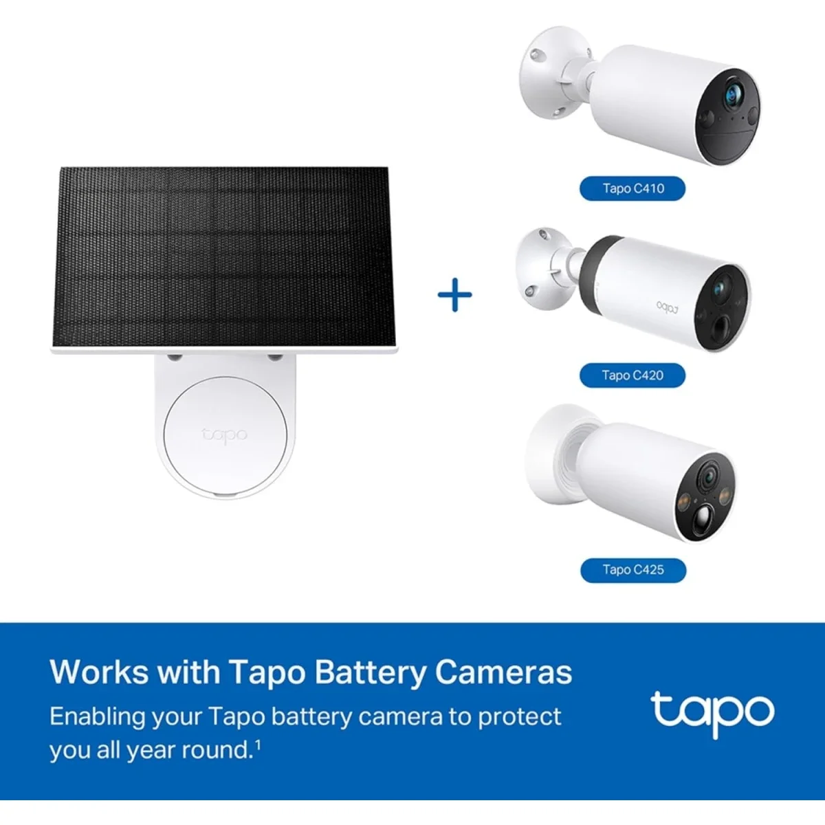 لوح شمسي TP-LINK Tapo A201 لكاميرات Tapo المزودة ببطارية مع كابل 4 متر، 2.5 واط، IP65 - Image 7